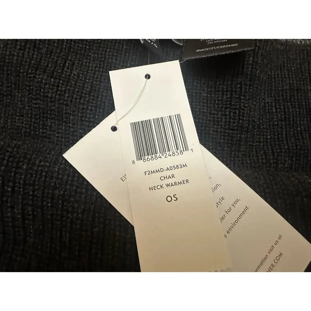 NEW EILEEN‎ FISHER Merino Wool Mohair Over Shoulders Shawl Neck Warmer Knit O/S